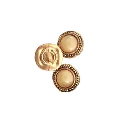 90 GRADOS - Set de Botones Premium Diamond Grid Crema Blanco 24 mm