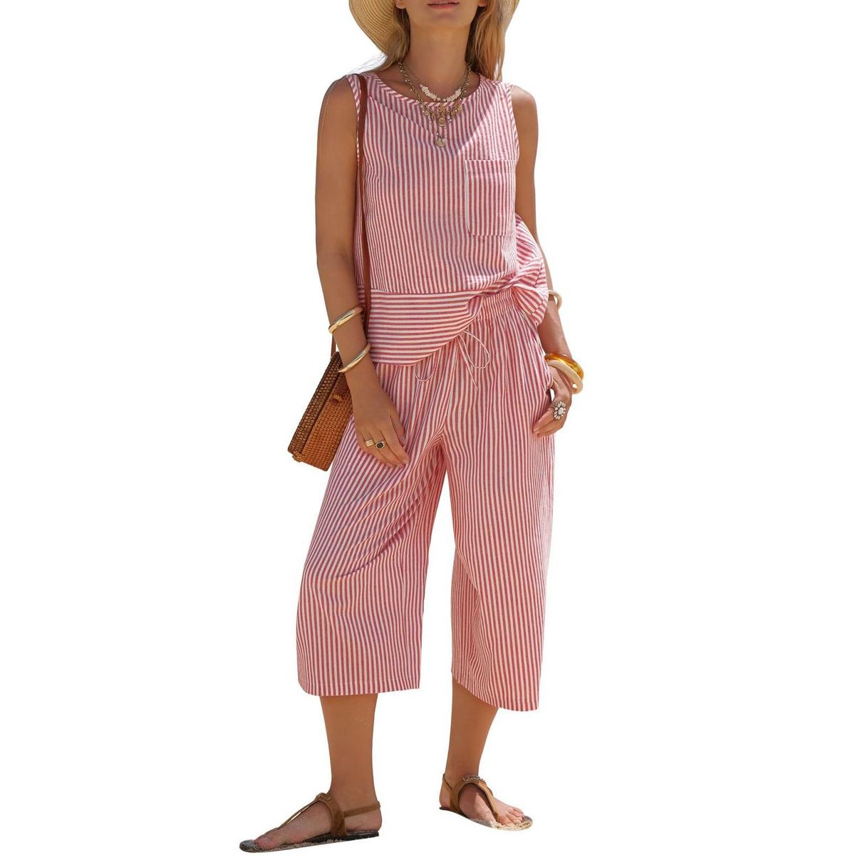 TIOZONEY - Conjuntos de ropa de mujer-Rosa