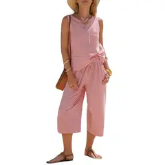 TIOZONEY - Conjuntos de ropa de mujer-Rosa