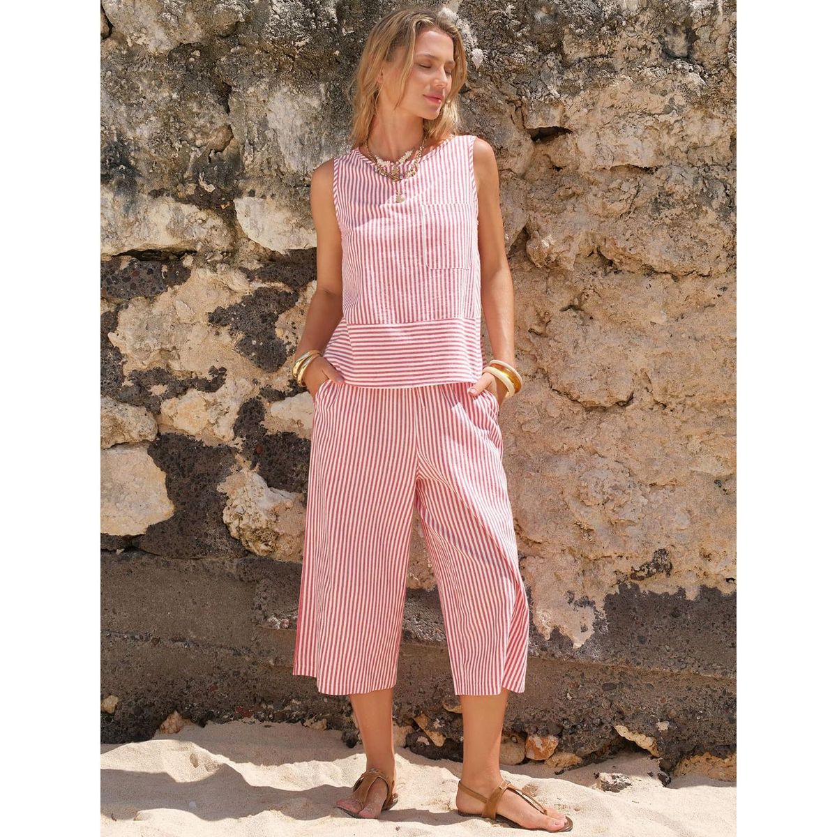 TIOZONEY - Conjuntos de ropa de mujer-Rosa