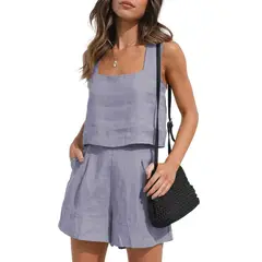 TIOZONEY - Conjuntos de ropa de mujer-Morado