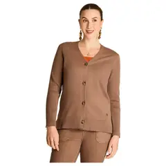 LORENZO DI PONTTI - Cardigan Con Botones Mujer Taupe