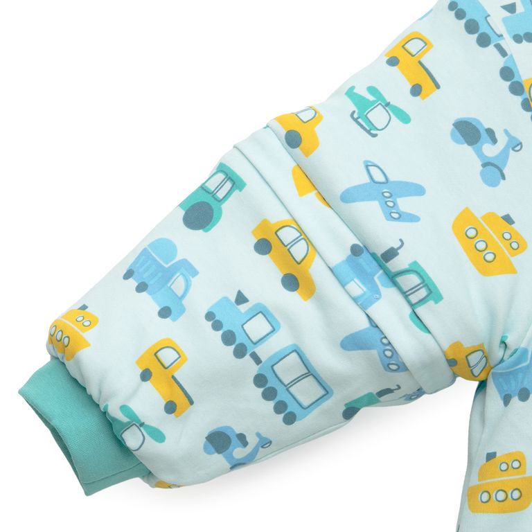 Saco de dormir bebe TOG 3.5 con piernas Nino Autos invierno Celeste 1-2 ANOS