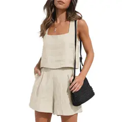 TIOZONEY - Conjuntos de ropa de mujer-Marrón