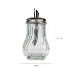 IMAHE - Set de 2 Azucarero Vidrio Con Dosificador 200 cc