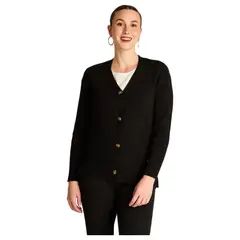 LORENZO DI PONTTI - Cardigan Con Botones Mujer Negro