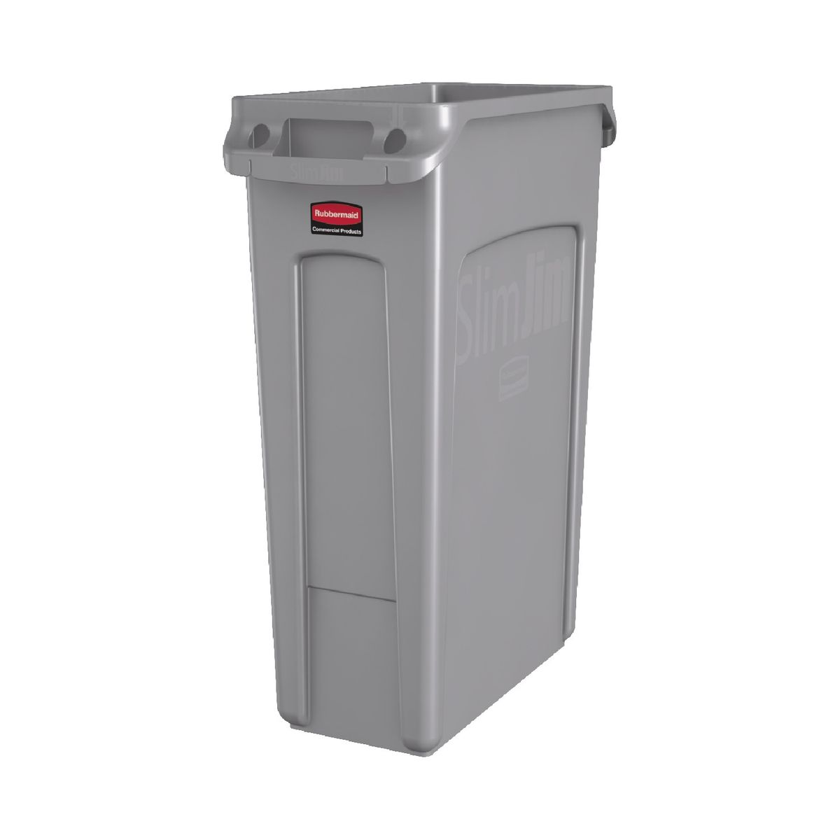RUBBERMAID - Basurero Slim Jim Gris Ventilado 87 Litros