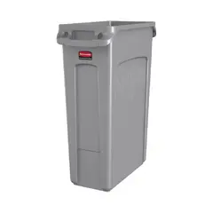 RUBBERMAID - Basurero Slim Jim Gris Ventilado 87 Litros