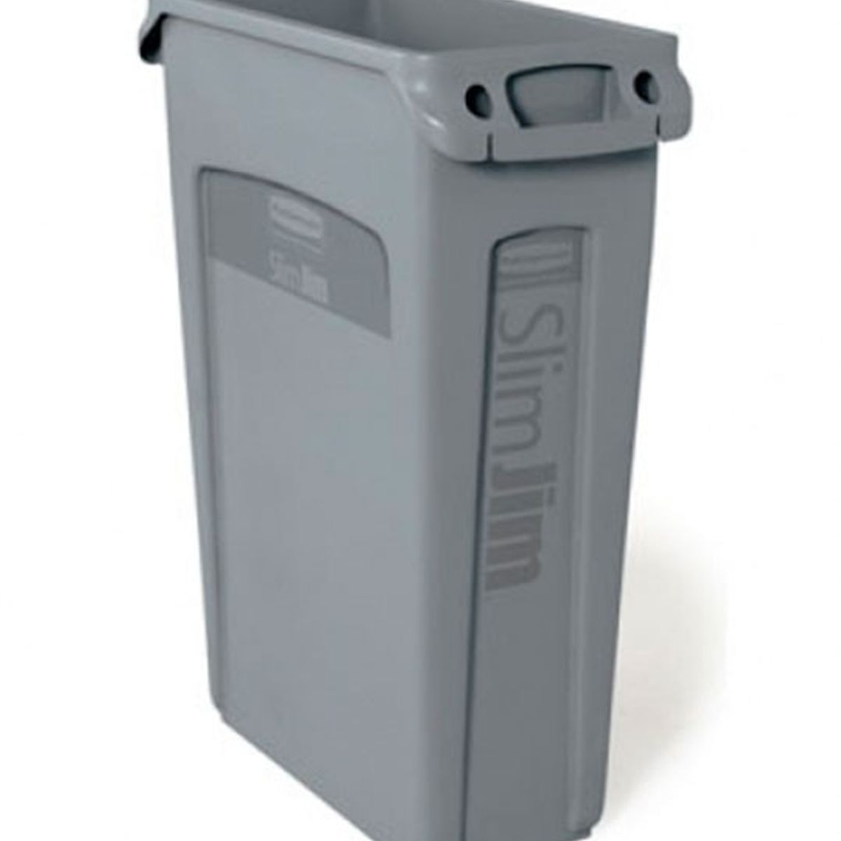 RUBBERMAID - Basurero Slim Jim Gris Ventilado 87 Litros