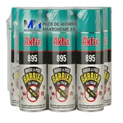 AKFIX - Pack X6 Sellador Espuma 895 Anti Ratones E Insectos