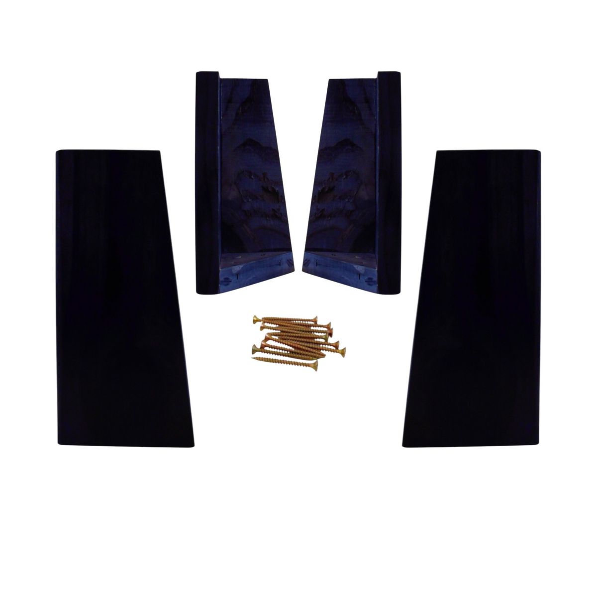BLOCCARE - Kit 4 Patas Universales Para Cama Europea - Negro 19.5 cm BLOCCARE