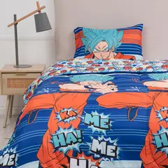 MASHINI - CUBRECAMA PLUMON REVERSIBLE DRAGON BALL Z HAHA 1.5 PLAZAS