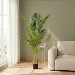 GENERICO - Palmera Artificial Decorativa 150 cm con Macetero