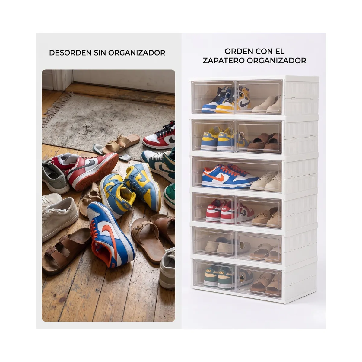 GENERICO - Zapatero Organizador  Plegable 6 Pisos de Gran Durabilidad