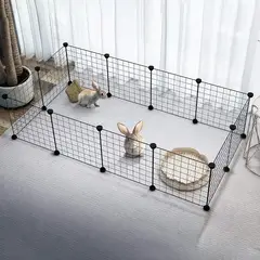 GENERICO - Jaula Corral Cerco Pequeñas Mascotas 12 Paneles Armable