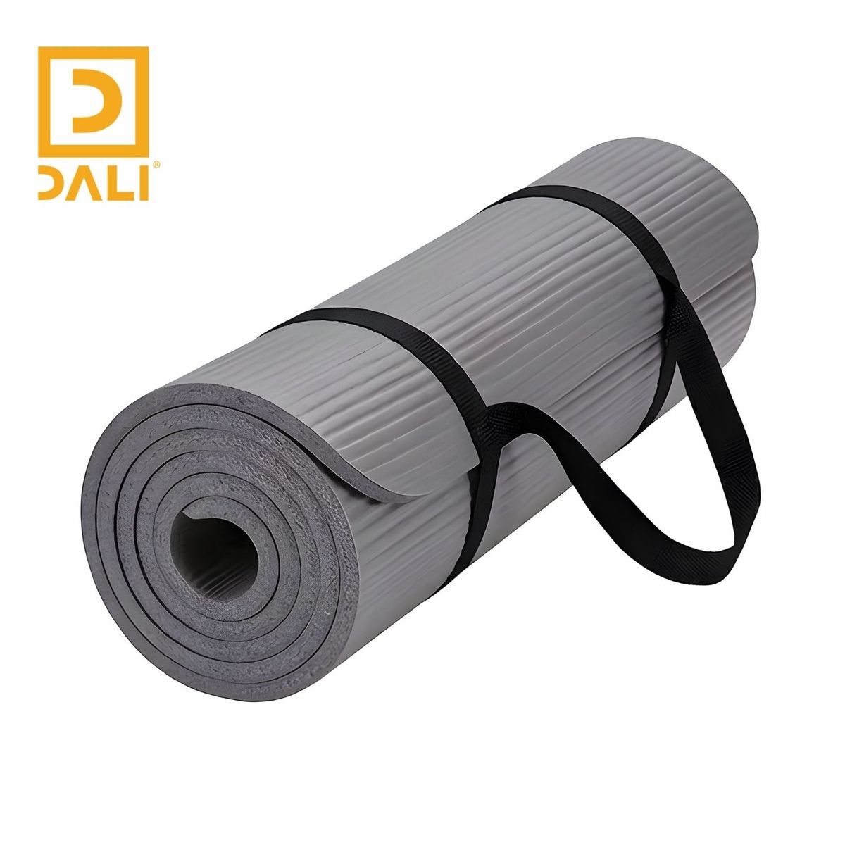 DALI - Mat de Yoga 15mm Antideslizante Extra Grueso 183x60 cm con Bolso Color Gris