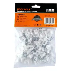 GENERICO - Grapa/Grampa Prensa Cable Rg6 9mm Bolsa 100 Unidades Blanco