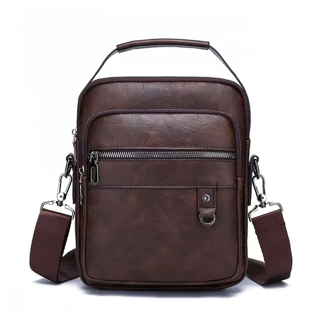 GENERICO - Mochila Bolso Bandolera Urbana Eco Cuero Hombre 2l