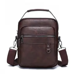 GENERICO - Mochila Bolso Bandolera Urbana Eco Cuero Hombre 2l