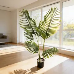 GENERICO - Palmera Artificial Decorativa 120 cm con Macetero