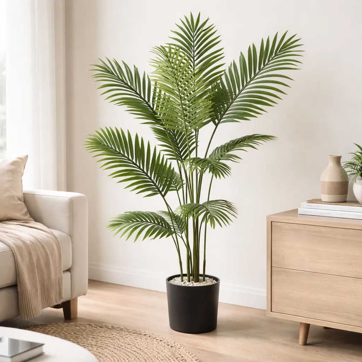 GENERICO - Planta Artificial Palmera Areca 1.5m Con Macetero