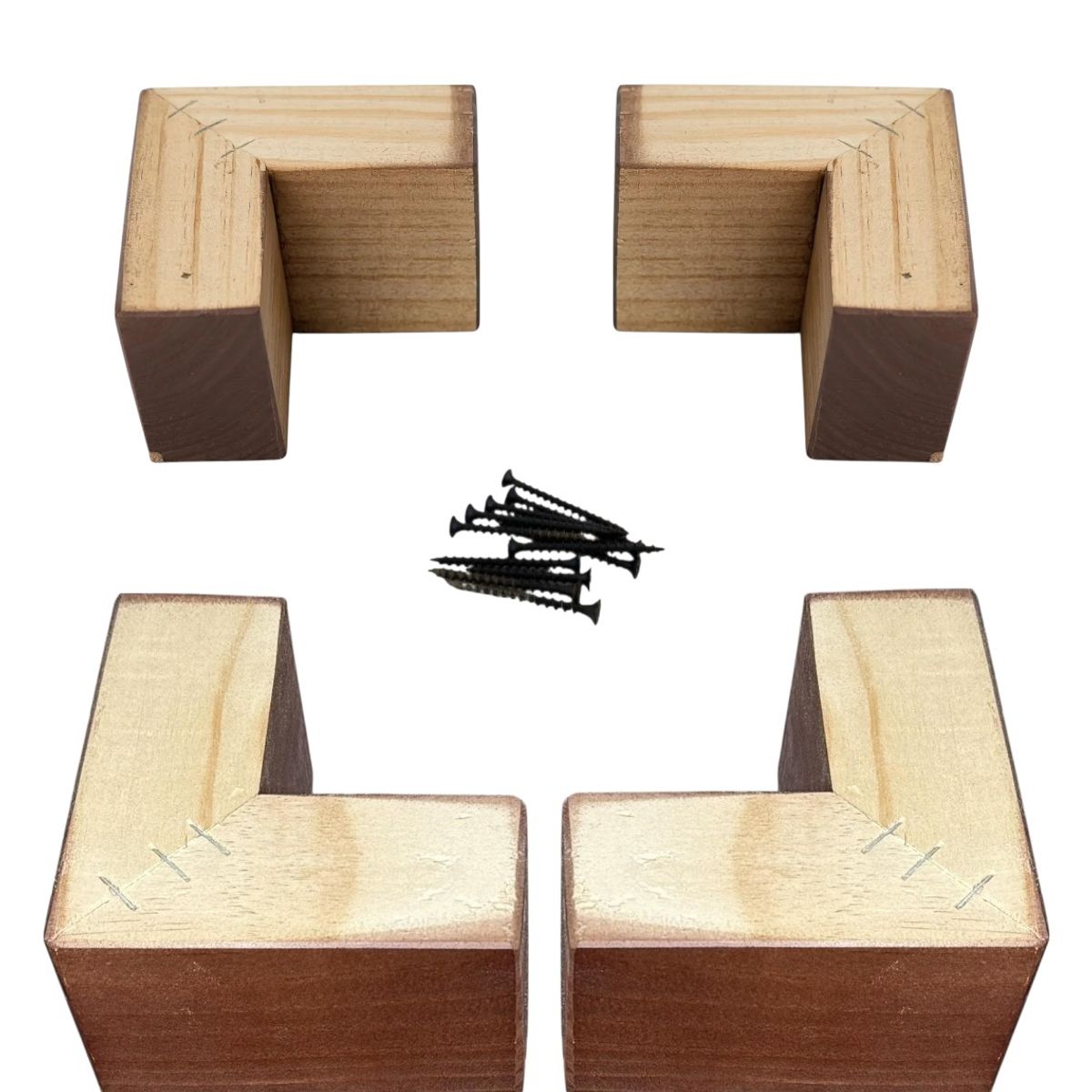 BLOCCARE - Kit 4 Patas Tipo L - Altura 4.5 cm (Chocolate) BLOCCARE