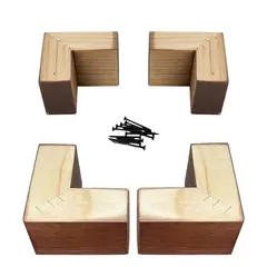 BLOCCARE - Kit 4 Patas Tipo L - Altura 4.5 cm (Chocolate)