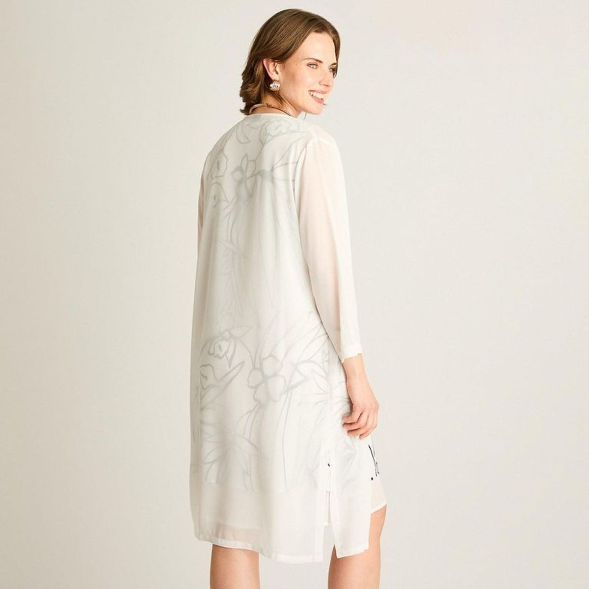 LORENZO DI PONTTI - Vestido twin set Midi Crudo