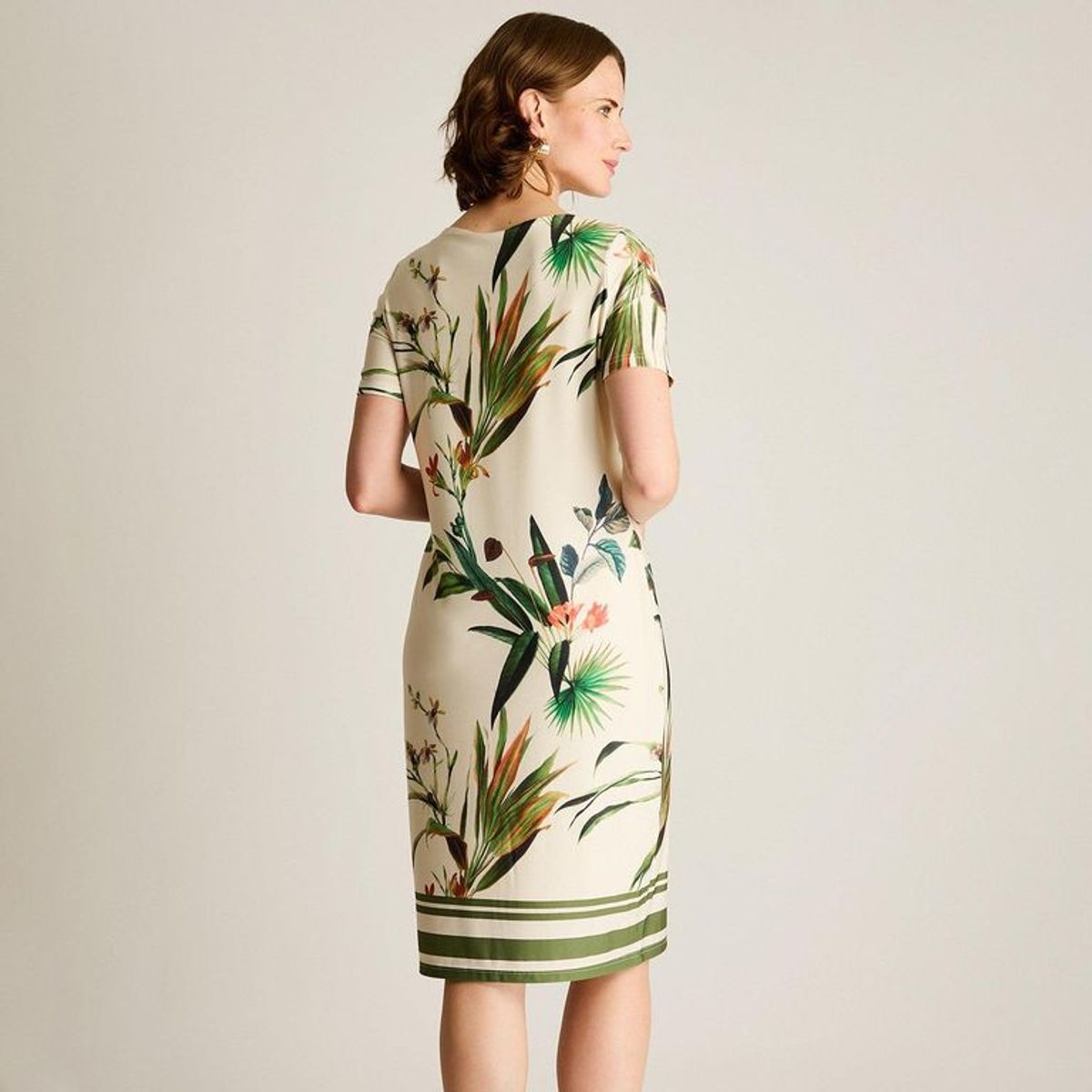 LORENZO DI PONTTI - Vestido Corto Verde Tropical