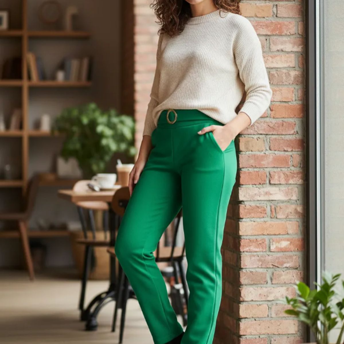 AGW - Pack 3 Pantalones Mujer Polar De Vestir