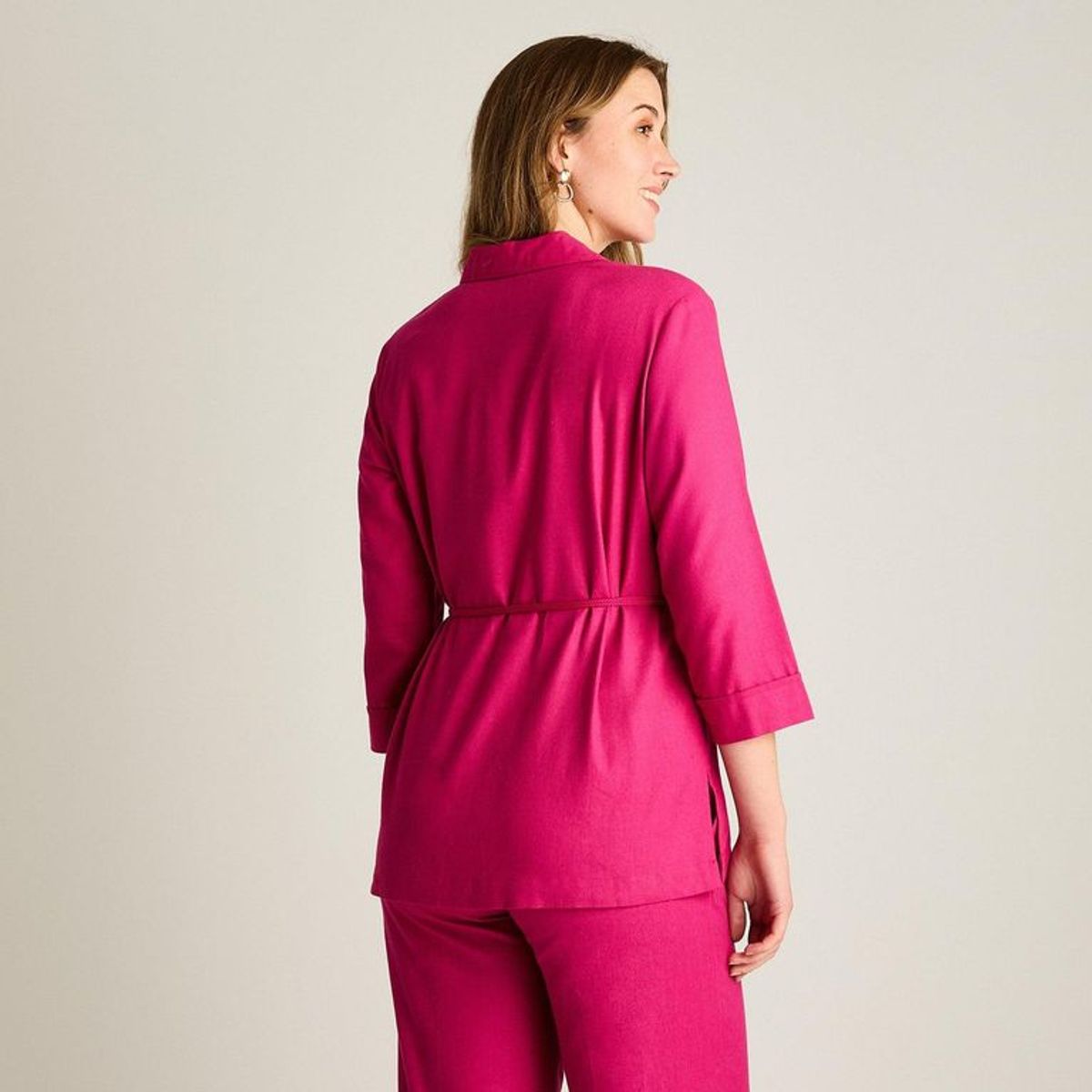 LORENZO DI PONTTI - Blusa Lazo Mujer Fucsia