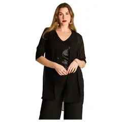 LORENZO DI PONTTI - Twin Set Set Brillos Mujer Negro