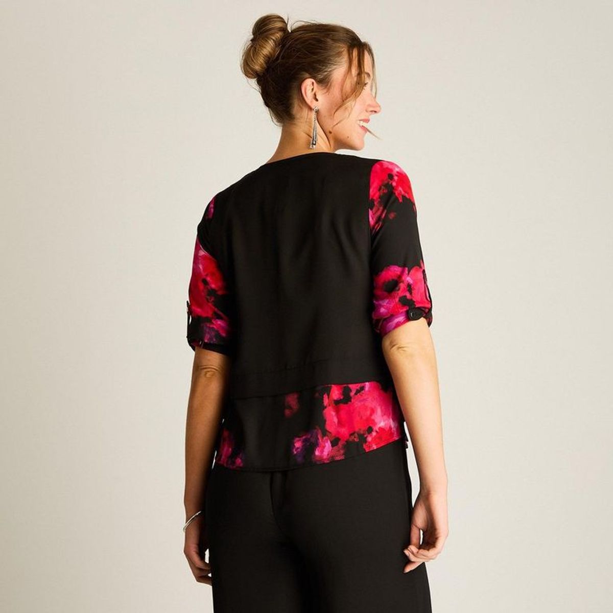 LORENZO DI PONTTI - Blusa Estampada con Chaleco Integrado