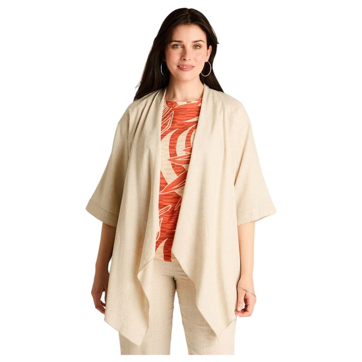 LORENZO DI PONTTI - Tapado Manga 3/4 Mujer Beige