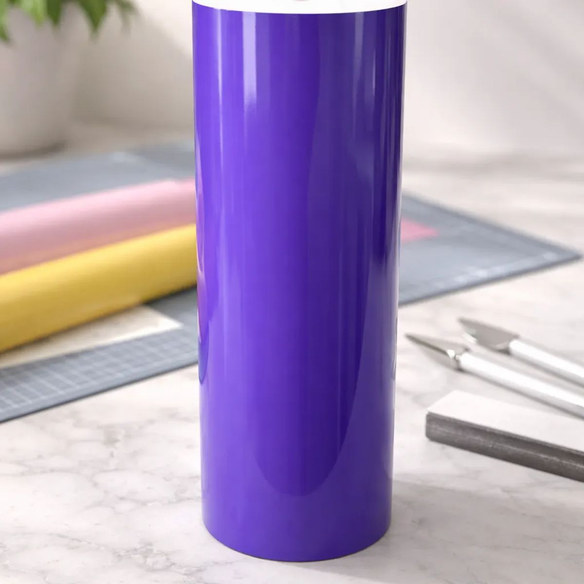NEON - Vinilo Adhesivo De Corte Decorativo Lila 30 Cms X 5 Mts
