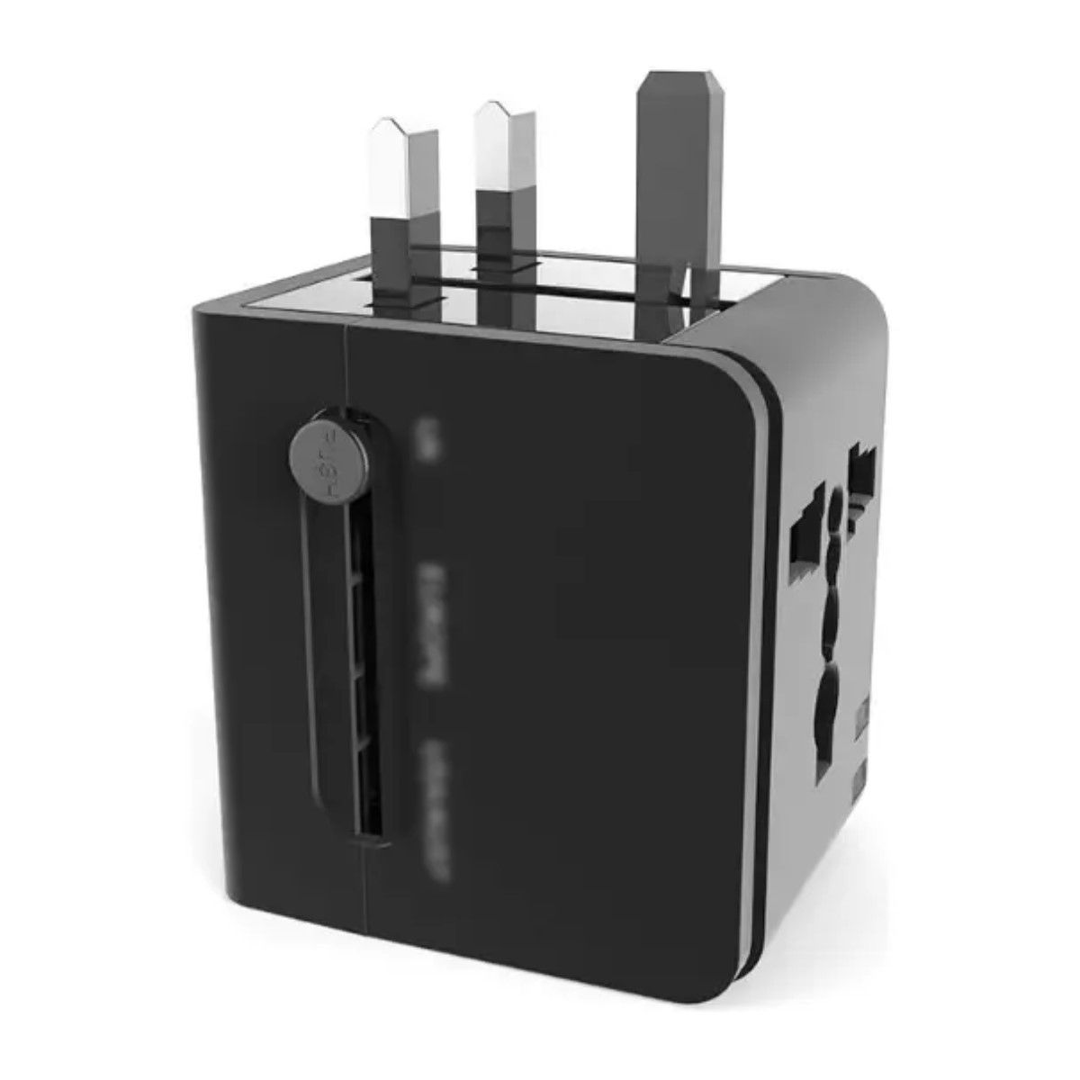 GENERICO - Adaptador Enchufe Universal Negro TL354 Con USB Viajes Brasil BELUG