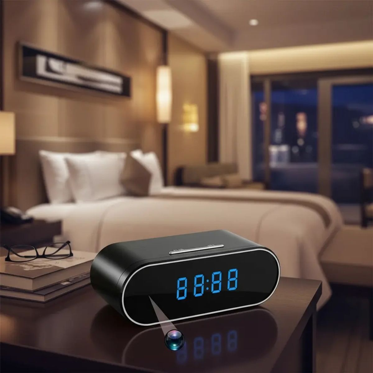 IRM - Camara Espia Reloj Sobre Mesa Wifi Sensor Movimiento Seguridad Bateria Recargable Pro FIGOIMPORT