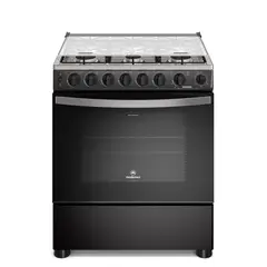 MADEMSA - Cocina a Gas 6 Platos Horno Vapor y Parrilla Pletina FM6SPC Negra