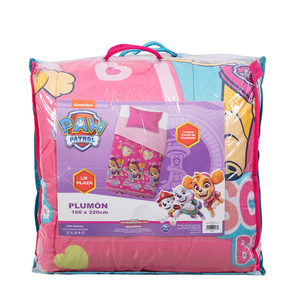 MASHINI - CUBRECAMA PLUMON PAW PATROL-PAW SKYE 1.5 PLAZAS
