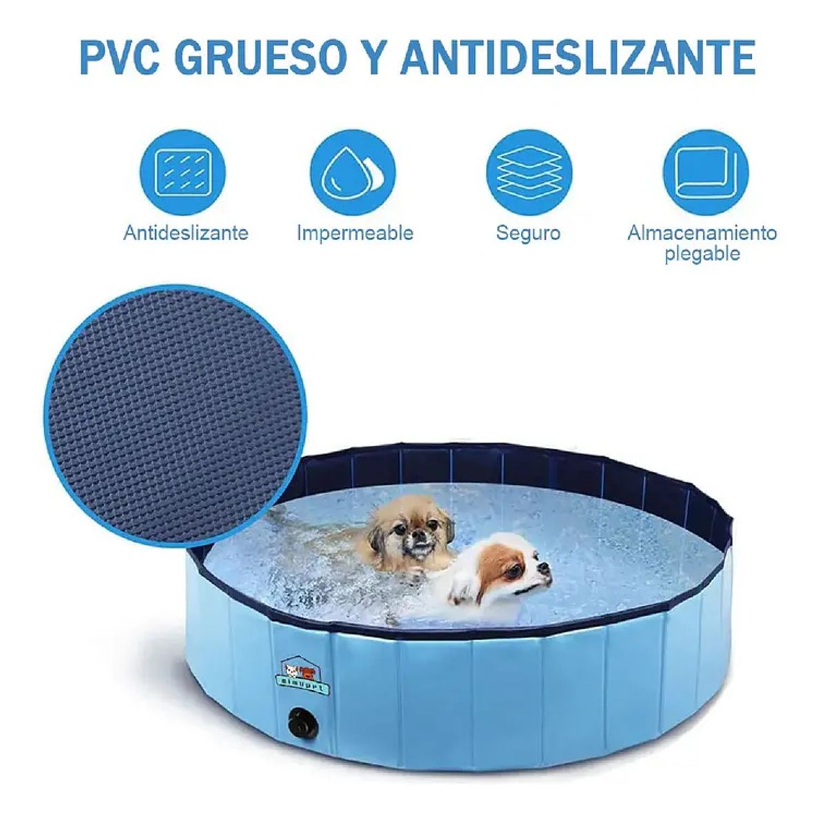 GENERICO - Piscina Plegable para Mascotas PVC Resistente 120x30cm