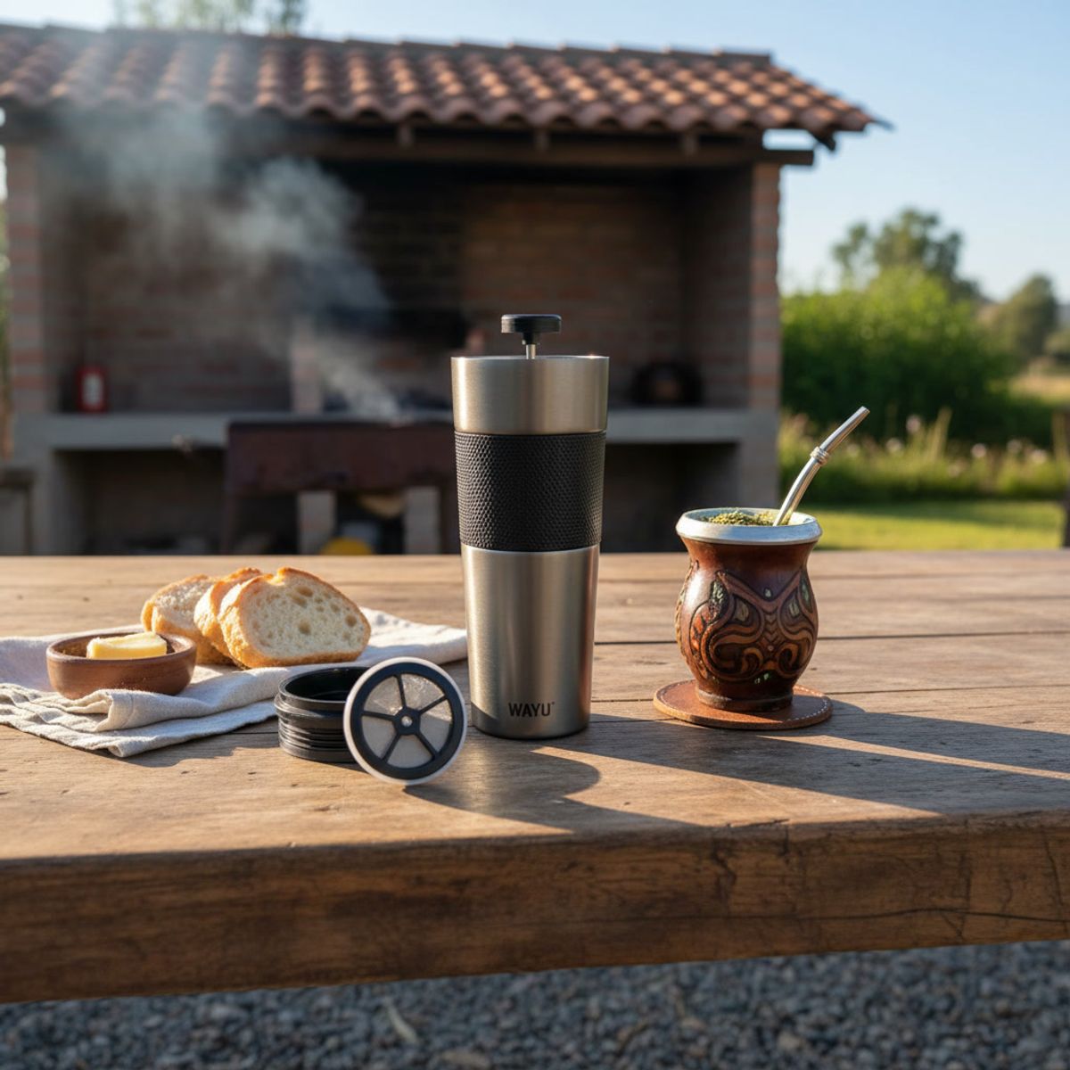 WAYU - Mug Termo Prensa Wayu Acero Inoxidable 450mL