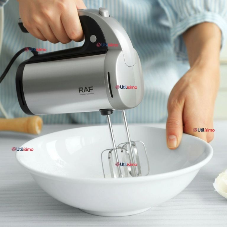 Batidora Electrica De Mano 5 Velocidades Acero Inox. Mutifuncional