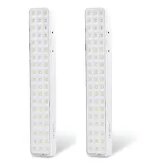 IRM - Luces De Emergencia Pack 2 60 Led Recargable Pared Portatil Interior Seguridad Calidad FIGOIMPORT