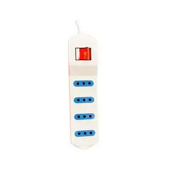 FSL - Alargador con Interruptor 4 Posiciones 10A 250V – Cable 5M - Regleta de Enchufes Segura y Práctica