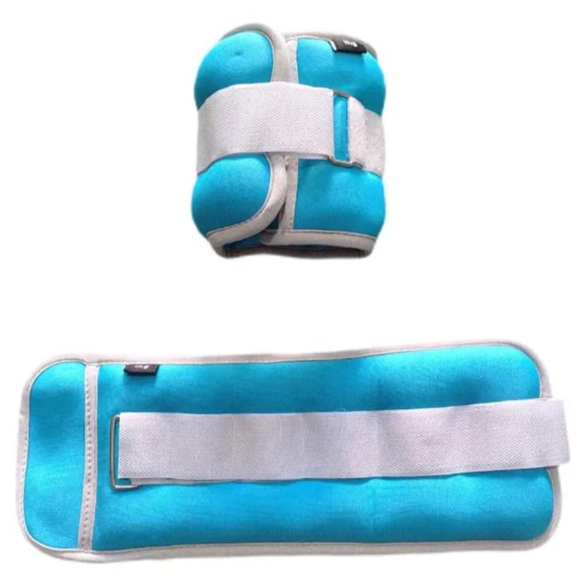 GENERICO - Tobilleras con peso 1kg por pierna total 2kg Celeste Neopreno