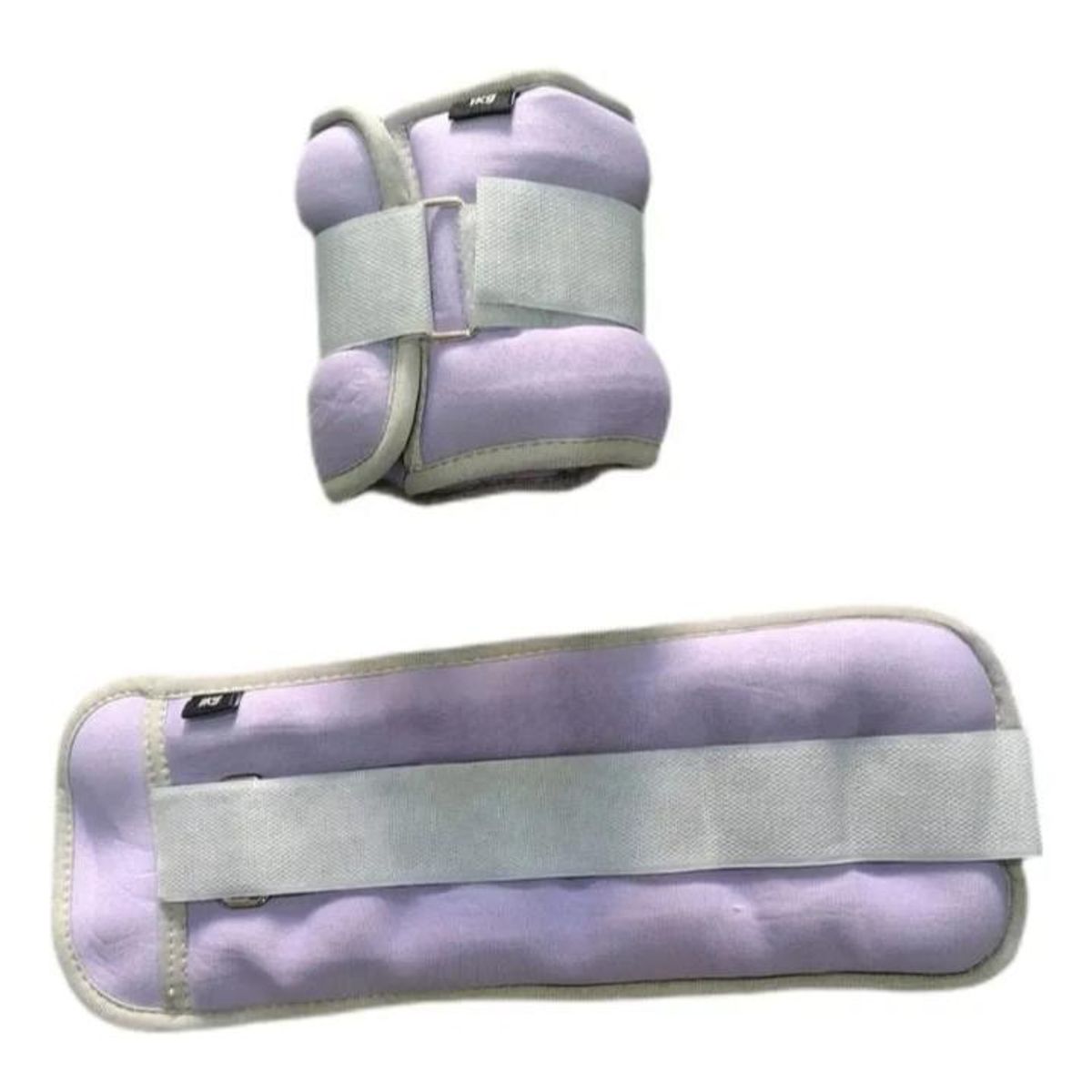 GENERICO - Tobilleras con peso 1kg por pierna total 2kg Morado Neopreno