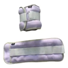 GENERICO - Tobilleras con peso 1kg por pierna total 2kg Morado Neopreno