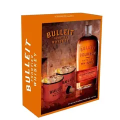 BULLEIT - Whiskey Bourbon 750cc + 2 Tazas