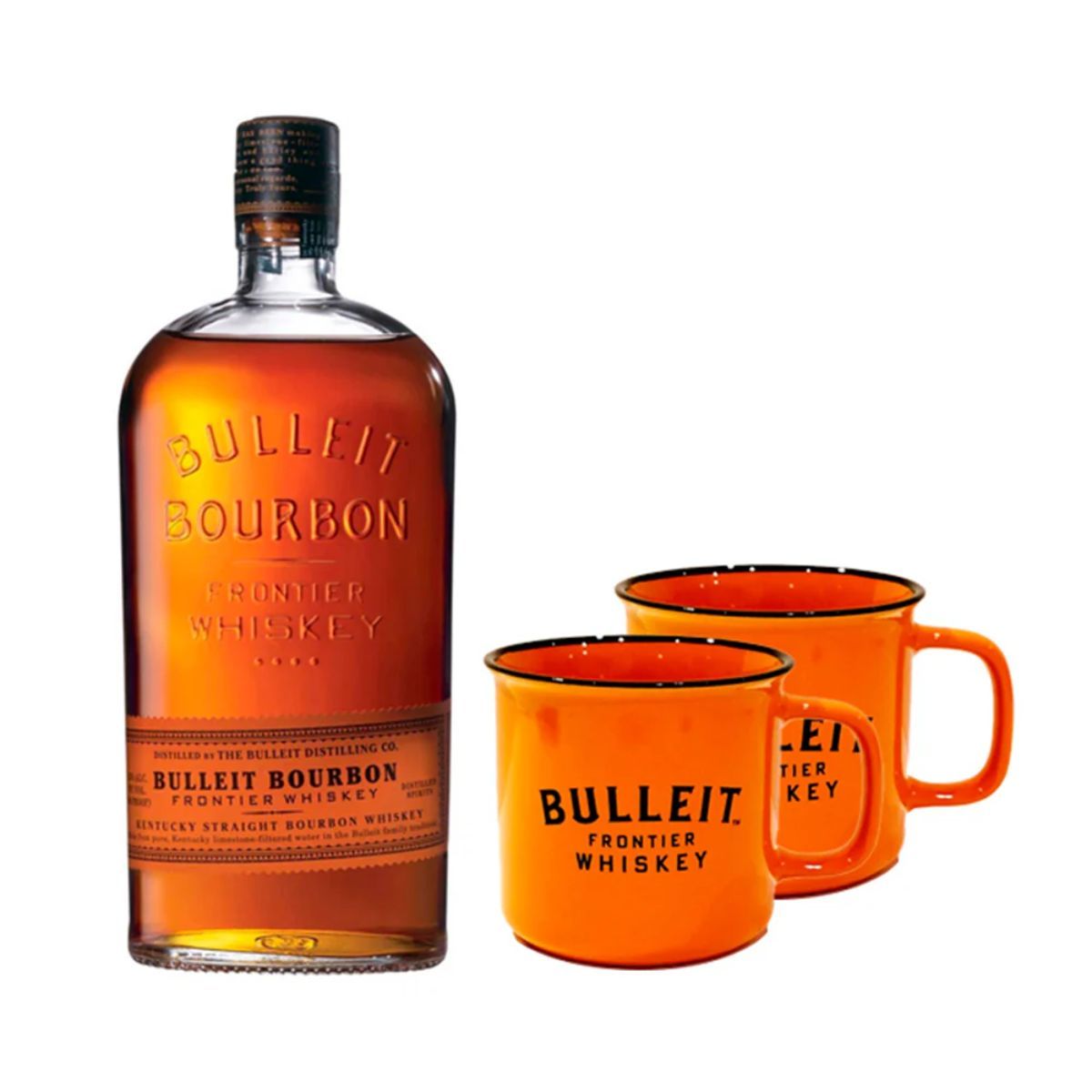 BULLEIT - Whiskey Bulleit Bourbon 750cc + 2 Tazas