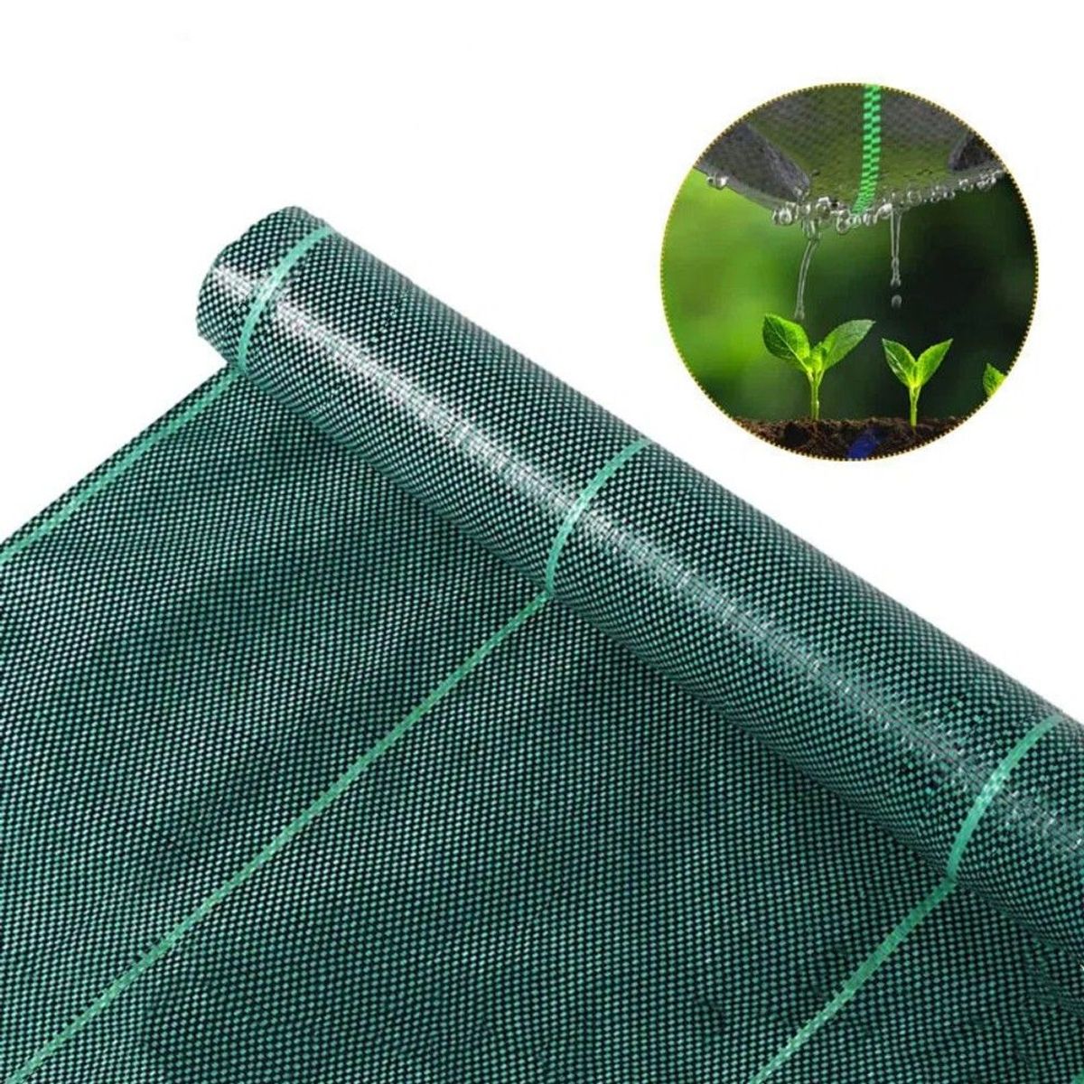GENERICO - Tela Antimaleza Anti Hierba Ground Cover 10 X 2 Mts Verde